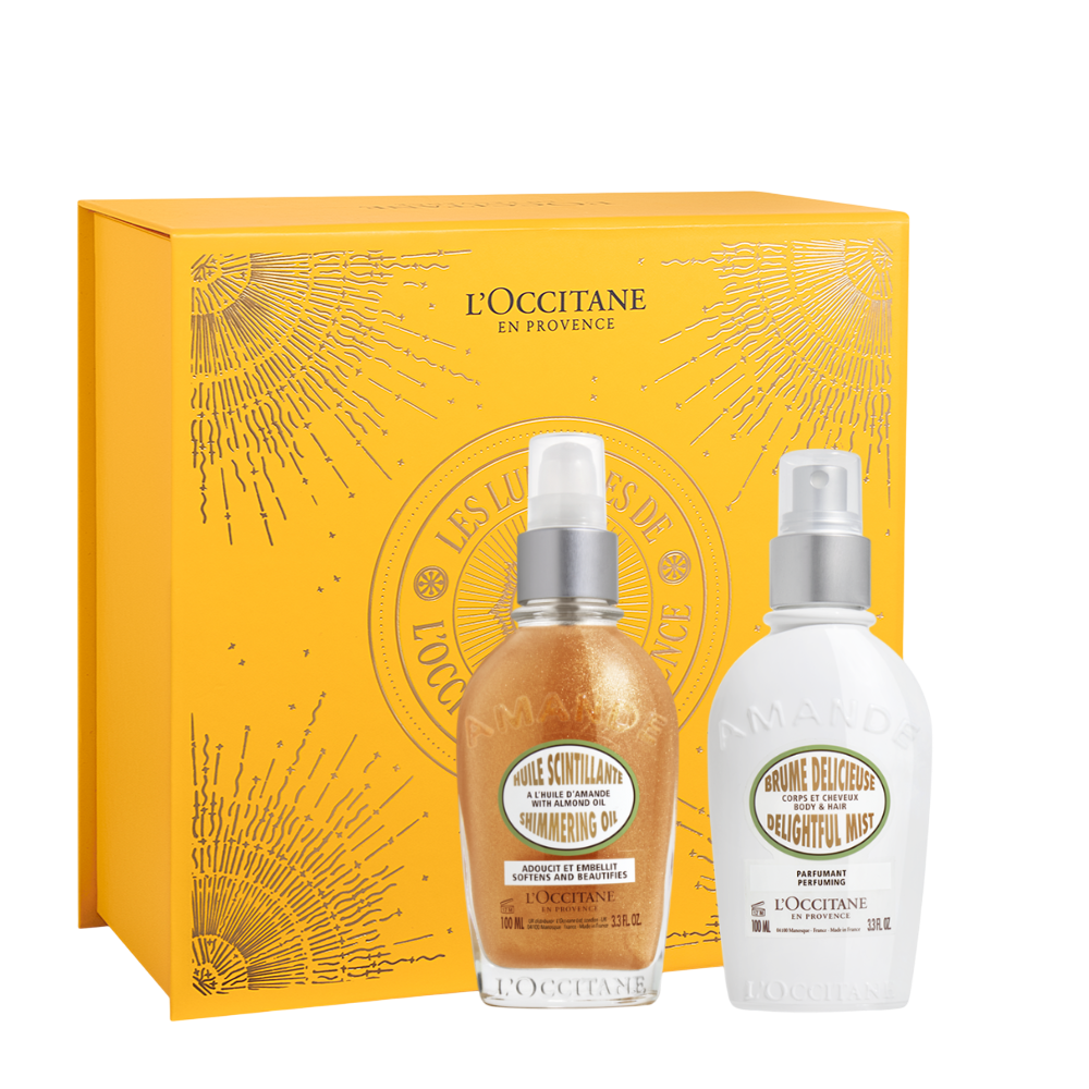 Presente Óleo Corporal Iluminador e Mist Perfumado Amêndoa, , large image number 0